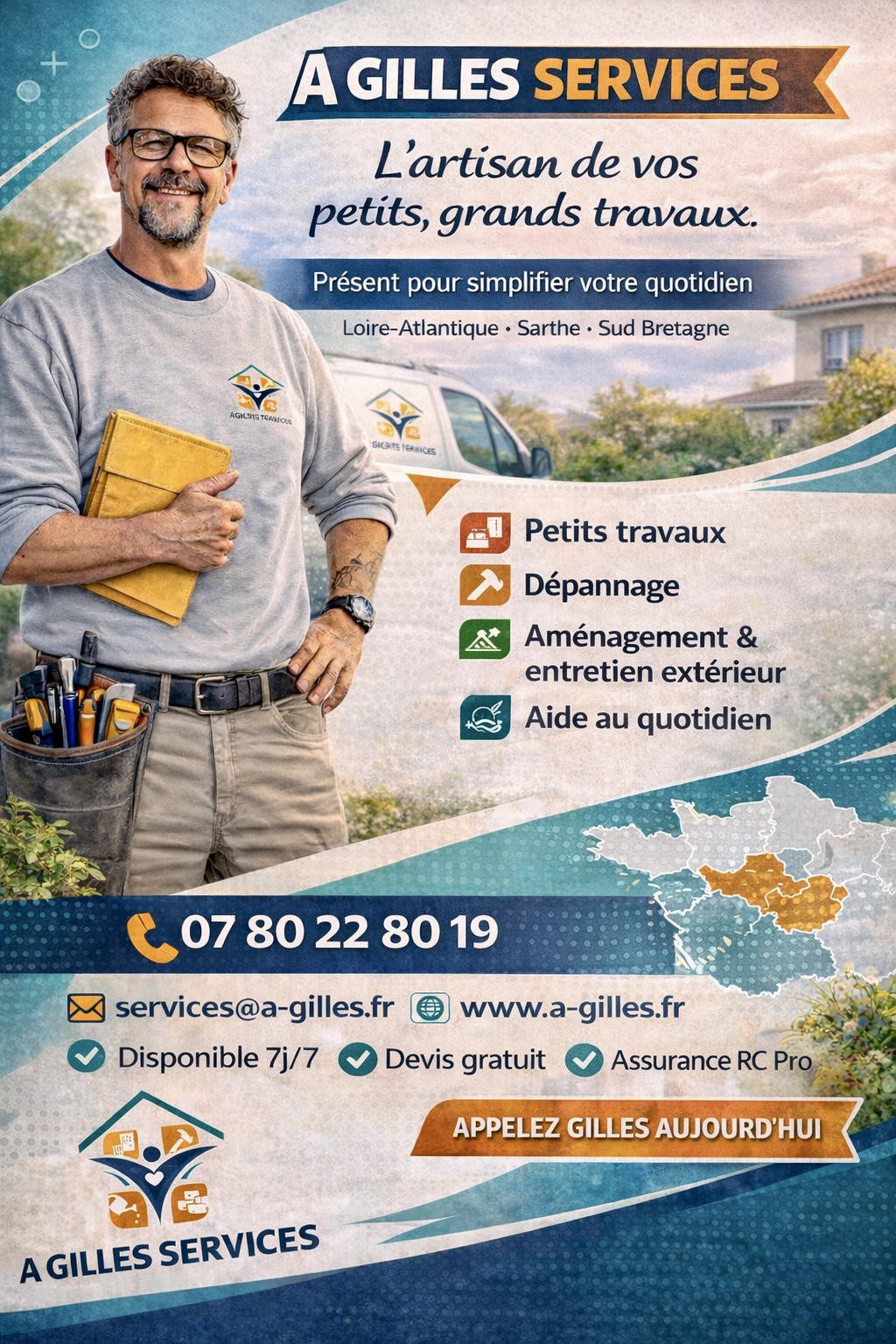 AGilles Services - L'artisan de vos petits, grands travaux. Présent pour simplifier votre quotidien